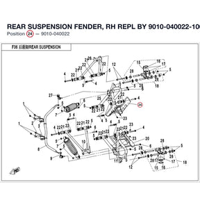 REAR SUSPENSION FENDER, RH REPL BY 9010-040022-10000 product image