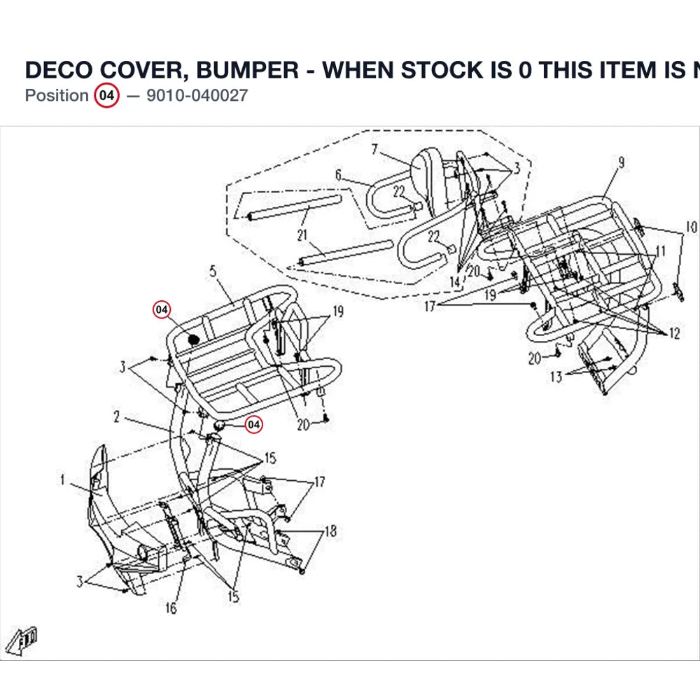 DECO COVER, BUMPER - WHEN STOCK IS 0 THIS ITEM IS NO LONGER AVAILABLE product image