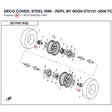 DECO COVER, STEEL RIM - REPL BY 9DQV-070101-3000 product image