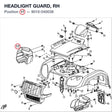 HEADLIGHT GUARD, RH product image