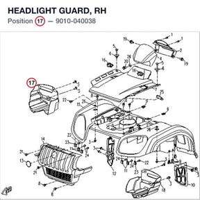 HEADLIGHT GUARD, RH product image