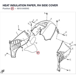 HEAT INSULATION PAPER, RH SIDE COVER product image