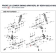 FRONT LH LOWER SWING ARM REPL BY 9DSV-050210-6K01 product image