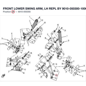 FRONT LOWER SWING ARM, LH REPL BY 9010-050300-10000 product image