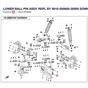 LOWER BALL PIN ASSY. REPL BY 9010-050800-20000 product image