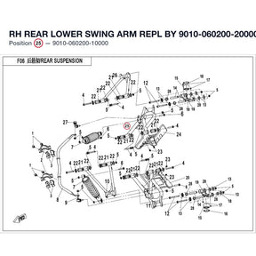 RH REAR LOWER SWING ARM REPL BY 9010-060200-20000 product image
