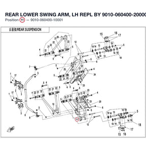 REAR LOWER SWING ARM, LH REPL BY 9010-060400-20000 product image