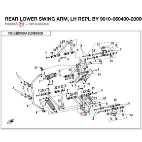 REAR LOWER SWING ARM, LH REPL BY 9010-060400-20000 product image