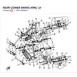 REAR LOWER SWING ARM, LH product image