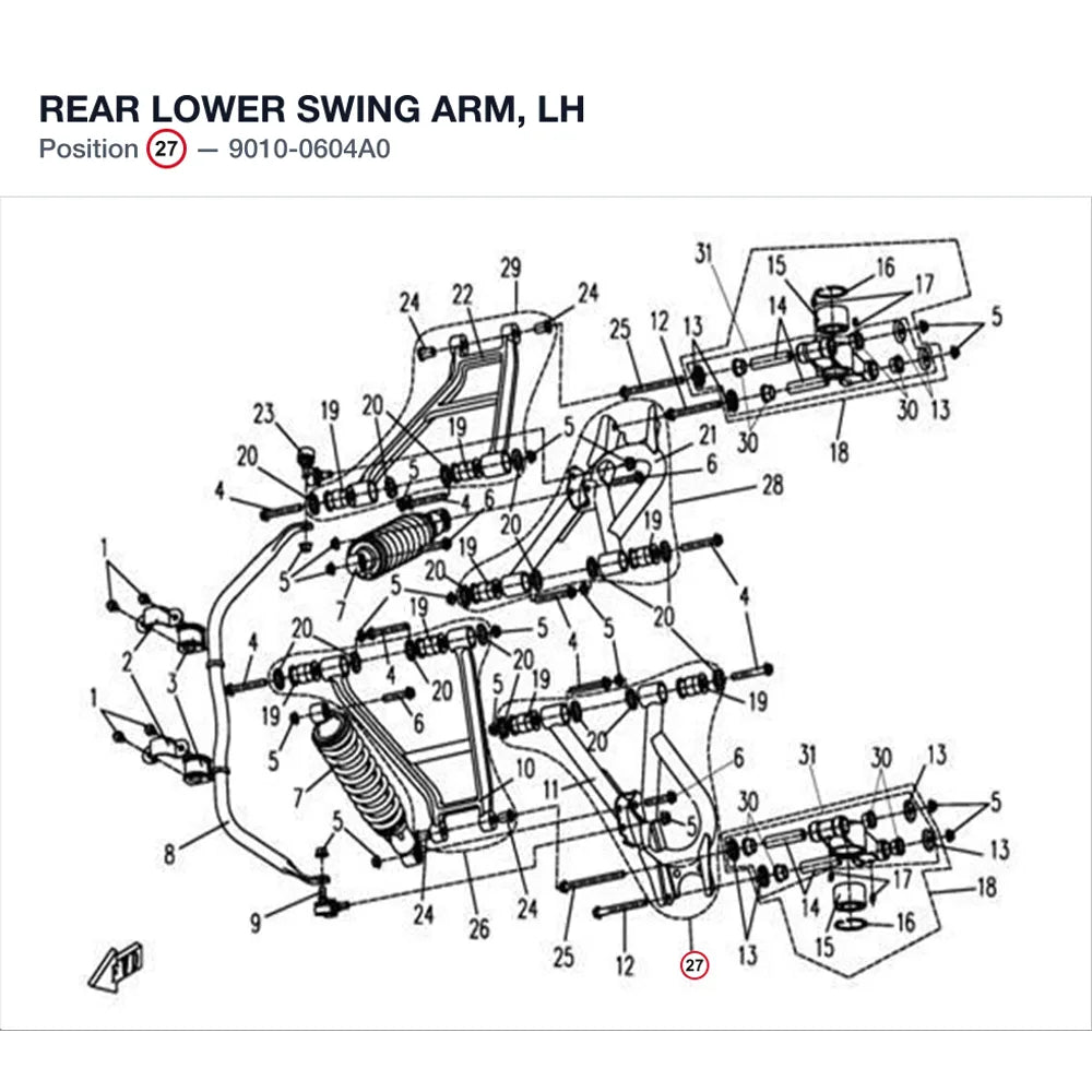 REAR LOWER SWING ARM, LH product image
