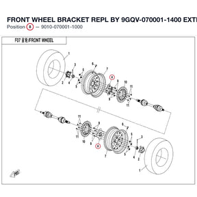 FRONT WHEEL BRACKET REPL BY 9GQV-070001-1400 product image