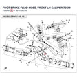 FOOT BRAKE FLUID HOSE, FRONT LH CALIPER product image