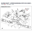 SLIDING SHAFT - INTERCHANGEABLE WITH  9010-080301 - WHEN STOCK IS 0 THIS ITEM IS NO LONGER AVAILABLE product image