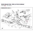 REAR BRAKE PAD- REPL BY 9010-0805A0 product image