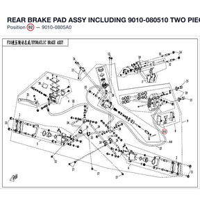 REAR BRAKE PAD ASSY product image