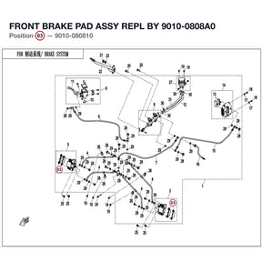 FRONT BRAKE PAD ASSY REPL BY 9010-0808A0 product image