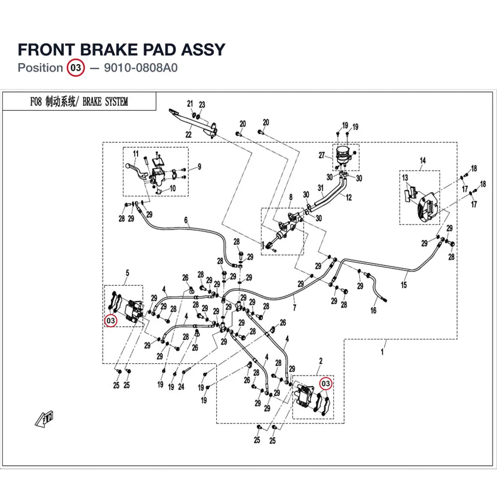 FRONT BRAKE PAD ASSY product image