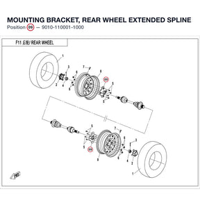 MOUNTING BRACKET, REAR WHEEL product image