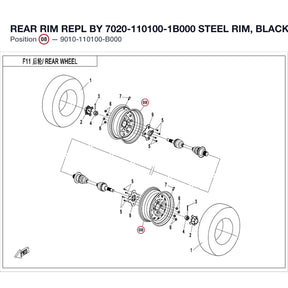 REAR RIM REPL BY 7020-110100-1B000 product image