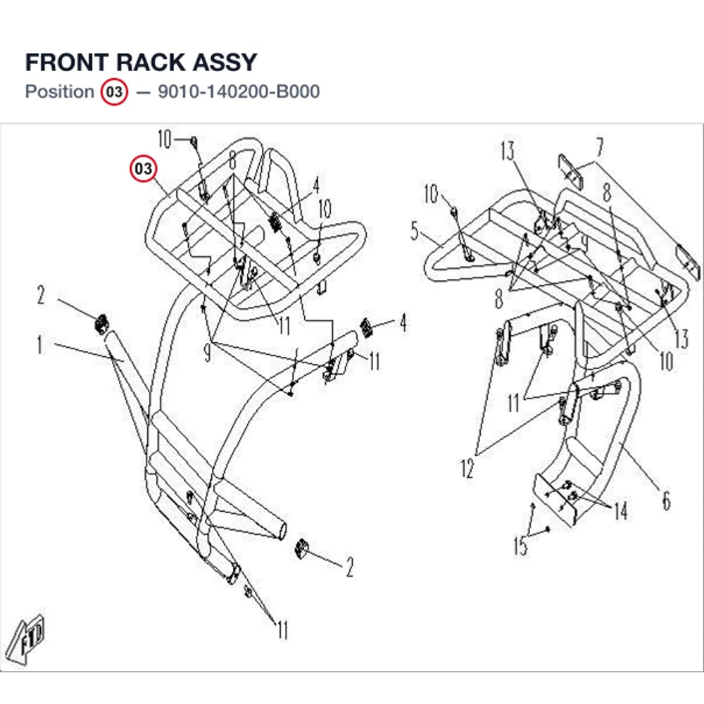 FRONT RACK ASSY product image