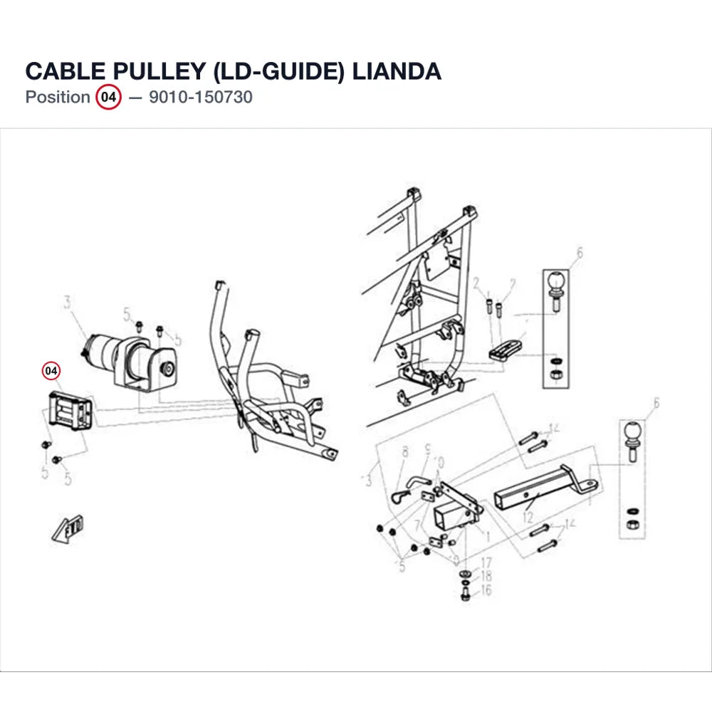 CABLE PULLEY (LD-GUIDE) product image