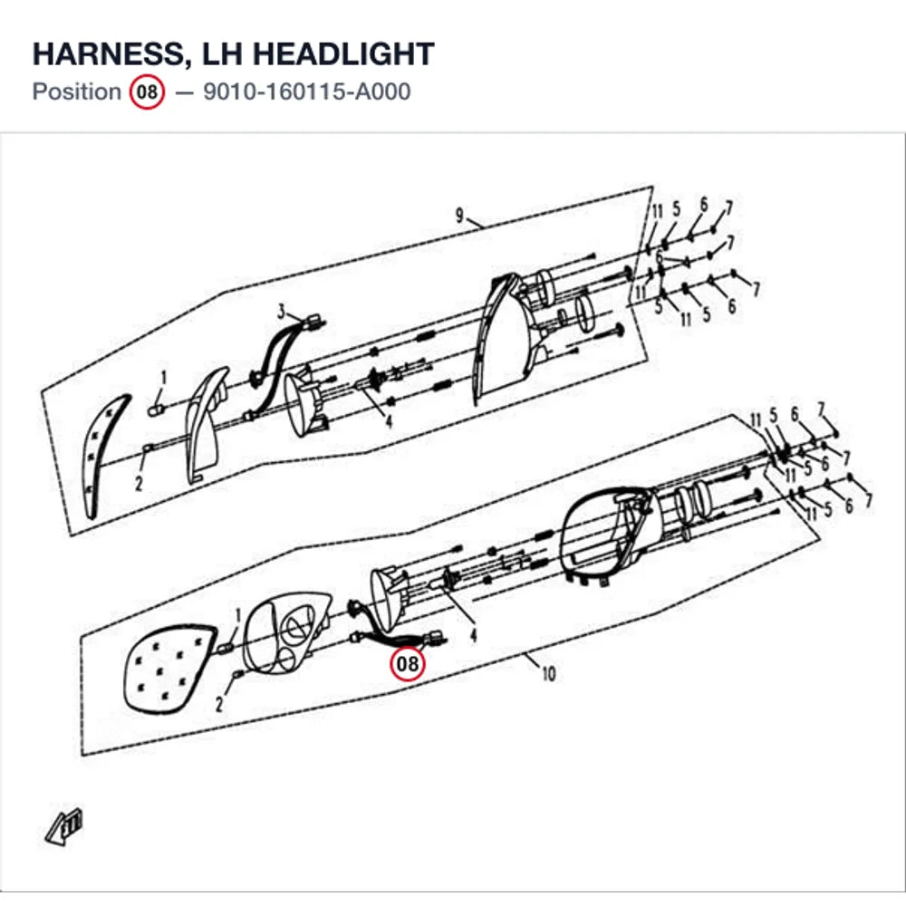 HARNESS, LH HEADLIGHT product image