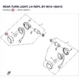 REAR TURN LIGHT, LH REPL BY 9010-160410 product image