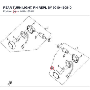 REAR TURN LIGHT, RH REPL BY 9010-160510 product image