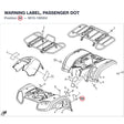 WARNING LABEL, PASSENGER product image