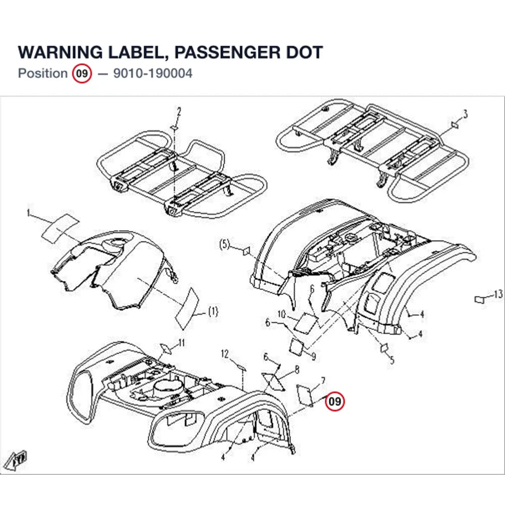 WARNING LABEL, PASSENGER product image