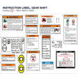 INSTRUCTION LABEL, GEAR SHIFT product image