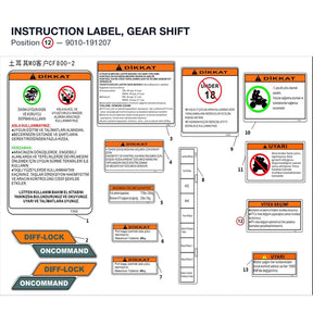 INSTRUCTION LABEL, GEAR SHIFT product image