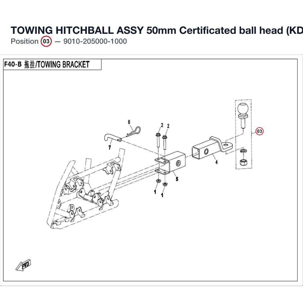 TOWING HITCHBALL ASSY product image