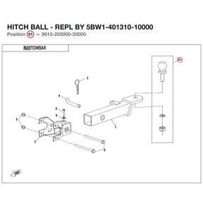 HITCH BALL - REPL BY 5BW1-401310-10000 product image