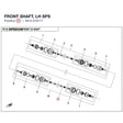 FRONT SHAFT, LH product image