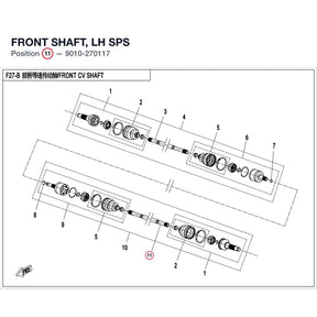 FRONT SHAFT, LH product image