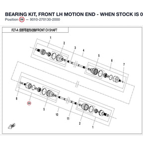 BEARING KIT, FRONT LH MOTION END - WHEN STOCK IS 0 THIS ITEM IS NO LONGER AVAILABLE product image