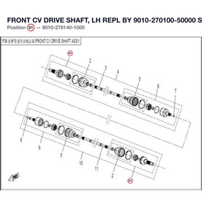 FRONT CV DRIVE SHAFT, LH REPL BY 9010-270100-50000 product image