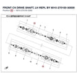 FRONT CV DRIVE SHAFT, LH REPL BY 9010-270100-50000 product image