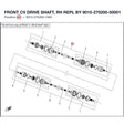 FRONT CV DRIVE SHAFT, RH REPL BY 9010-270200-50001 product image