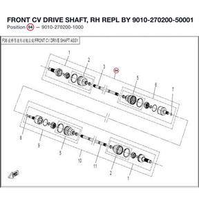 FRONT CV DRIVE SHAFT, RH REPL BY 9010-270200-50001 product image