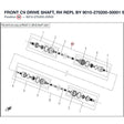 FRONT CV DRIVE SHAFT, RH REPL BY 9010-270200-50001 product image