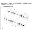 BEARING KIT, FRONT RH MOTION END - WHEN STOCK IS 0 THIS ITEM IS NO LONGER AVAILABLE product image