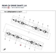 REAR CV DRIVE SHAFT, LH product image