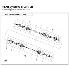 REAR CV DRIVE SHAFT, LH product image