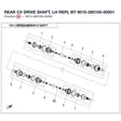 REAR CV DRIVE SHAFT, LH REPL BY 9010-280100-50001 product image