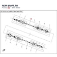 REAR SHAFT, RH product image