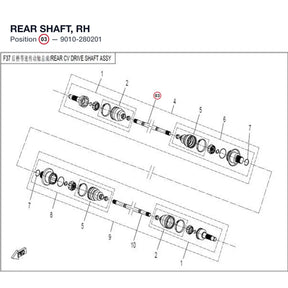 REAR SHAFT, RH product image