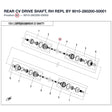REAR CV DRIVE SHAFT, RH REPL BY 9010-280200-50001 product image