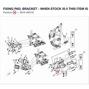 FIXING PAD, BRACKET - WHEN STOCK IS 0 THIS ITEM IS NO LONGER AVAILABLE product image